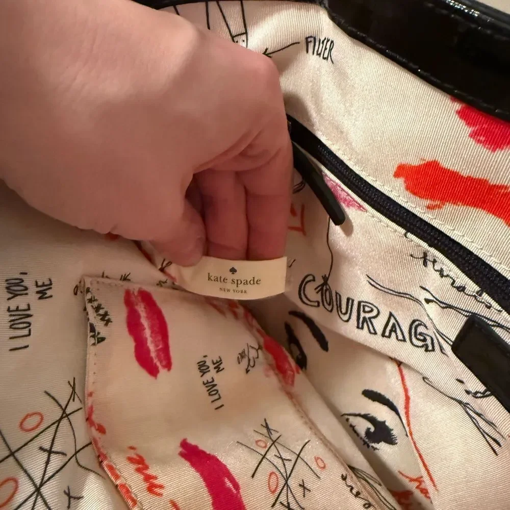 Kate Spade Black Tote Bag with Bow